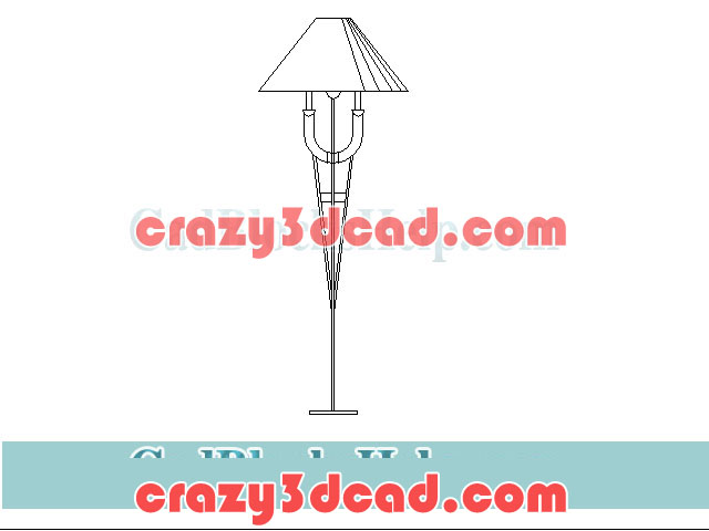 Living room floor lamp CAD blocks